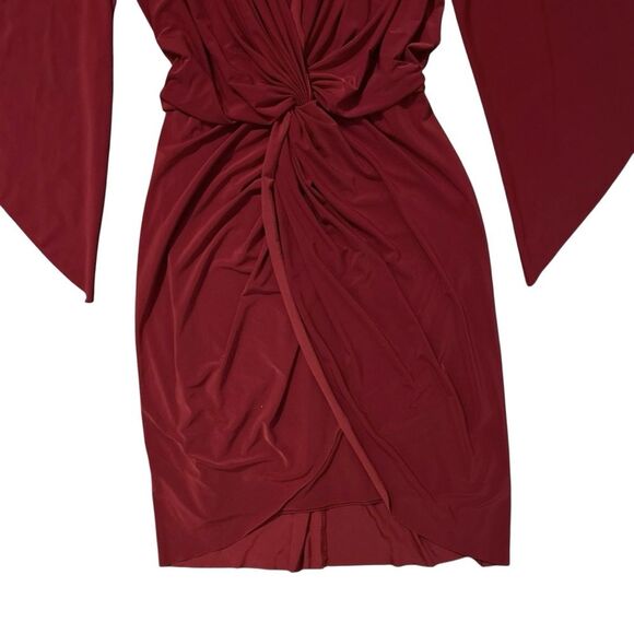 MISA LOS ANGELES Bell Sleeve Twist Front Teget Mini Dress - Picture 6 of 15